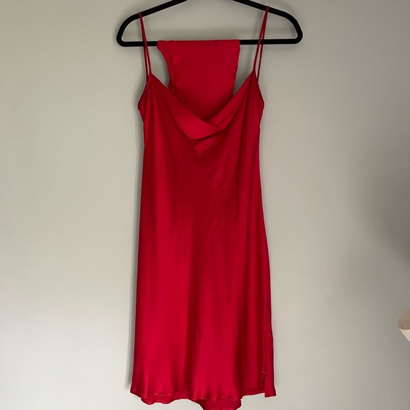 Steele by Amanda Steele Red Silk Corset Dress - Picture 5 of 10